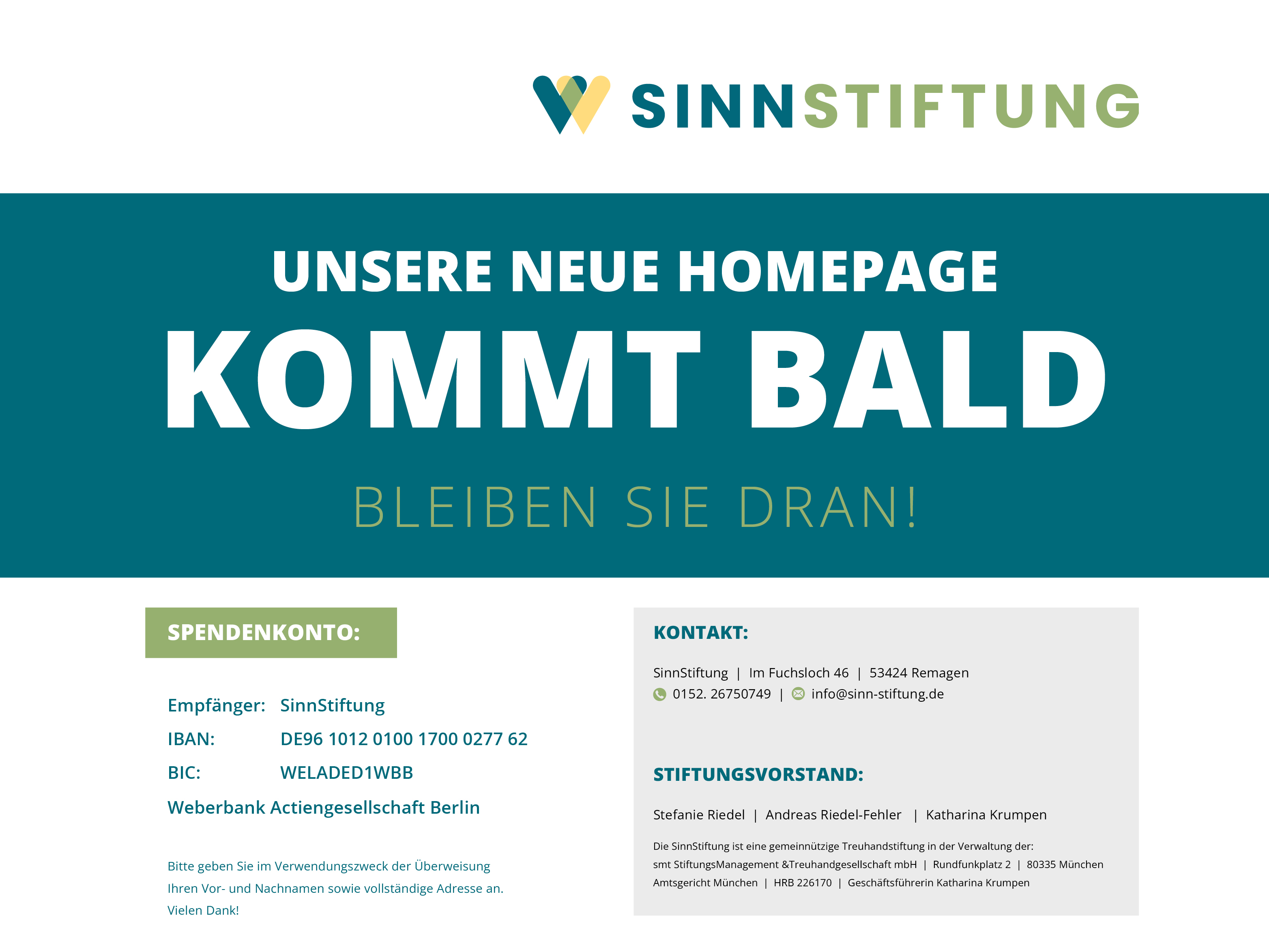 SinnStiftung - Webseite im Aufbau